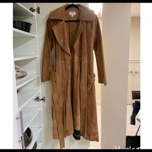 FRAME suede trench coat